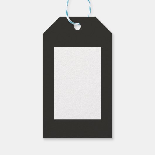 Moderne  foto met minimale kerstmis cadeaulabel (Achterkant)