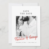 Moderne  foto met minimale kerstmis feestdagenkaart (Voorkant)