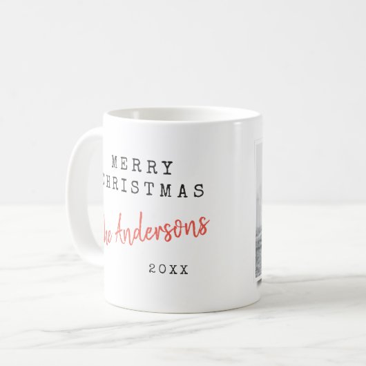 Moderne  foto met minimale kerstmis koffiemok (Voorkant links)