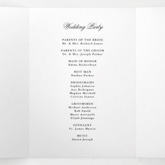 Moderne foto met overlay | Bruiloft Drieluik Programma (Binnenkant midden)