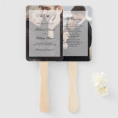 Moderne foto met overlay bruiloft handwaaier (Voorkant en achterkant)