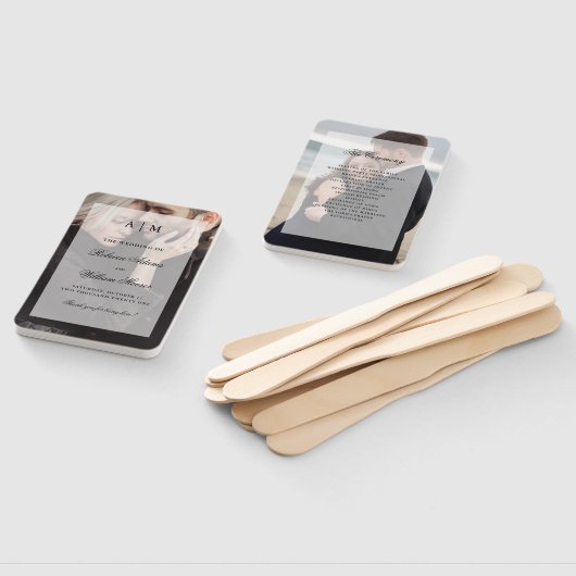 Moderne foto met overlay bruiloft handwaaier (Niet-gemonteerd)