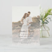 Moderne foto met overlay bruiloft kaart (Staand voorkant)