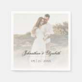 Moderne foto met overlay bruiloft servet (Voorkant)