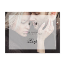Moderne foto met overlay | RSVP-Briefkaart voor br