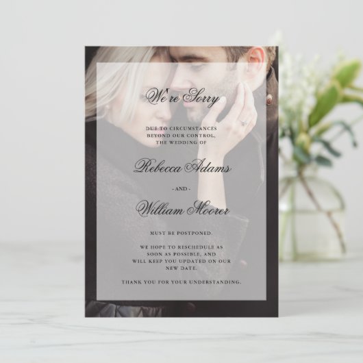 Moderne foto met overlay | Windannulering Kaart (Staand voorkant)