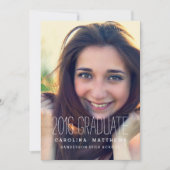 Moderne foto middelbare school 2016 afstudeerfeest kaart (Voorkant)