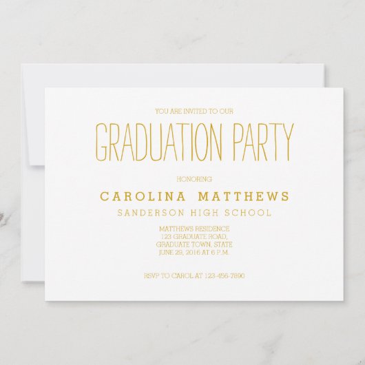 Moderne foto middelbare school 2016 afstudeerfeest kaart (Achterkant)