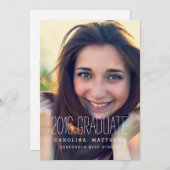 Moderne foto middelbare school 2016 afstudeerfeest kaart (Voorkant / Achterkant)