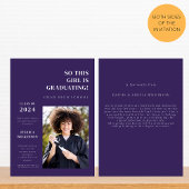 Moderne foto middelbare school afstudeerfeest kaart