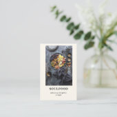 Moderne foto Minimal Beige Visitekaartje (Staand voorkant)