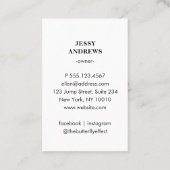 Moderne foto Minimal Beige Visitekaartje (Achterkant)