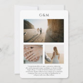 Moderne foto minimale elegante bruiloft save the date (Achterkant)