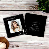 Moderne foto minimale zwart-wit 21e verjaardag kaart