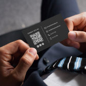 Moderne foto minimalistische QR-code sociale media Visitekaartje