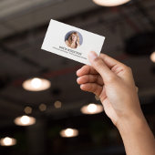 Moderne foto minimalistische QR-code sociale media Visitekaartje