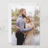 Moderne foto minimalistische repetitie diner kaart (Achterkant)