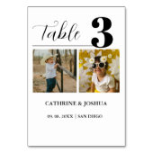 Moderne foto minimalistische trouwinrichting kaart (Voorkant)