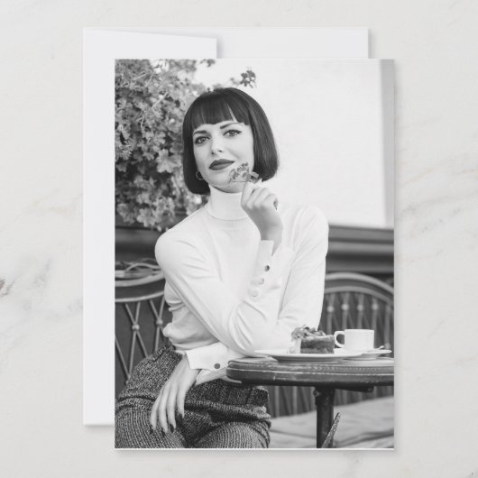 Moderne foto minimalistische viering van het leven kaart (Achterkant)