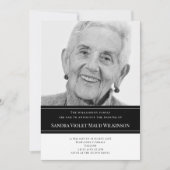 Moderne foto minimalistische viering van het leven kaart (Voorkant)