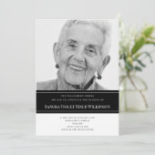 Moderne foto minimalistische viering van het leven kaart (Staand voorkant)