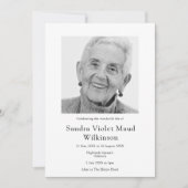 Moderne foto minimalistische viering van het leven kaart (Voorkant)