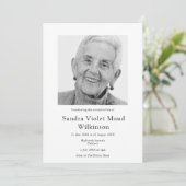 Moderne foto minimalistische viering van het leven kaart (Staand voorkant)