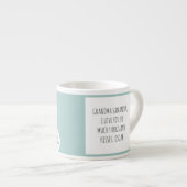 Moderne foto Mint Lovely Grandma Gift Espresso Kop (Voorkant rechts)