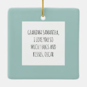 Moderne foto Mint Lovely Grandma Gift Keramisch Ornament (Achterkant)
