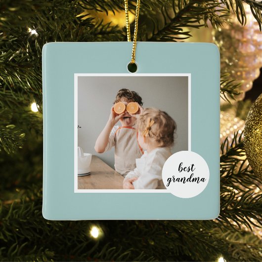 Moderne foto Mint Lovely Grandma Gift Keramisch Ornament