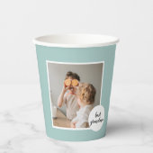 Moderne foto Mint Lovely Grandma Gift Papieren Bekers (Voorkant)