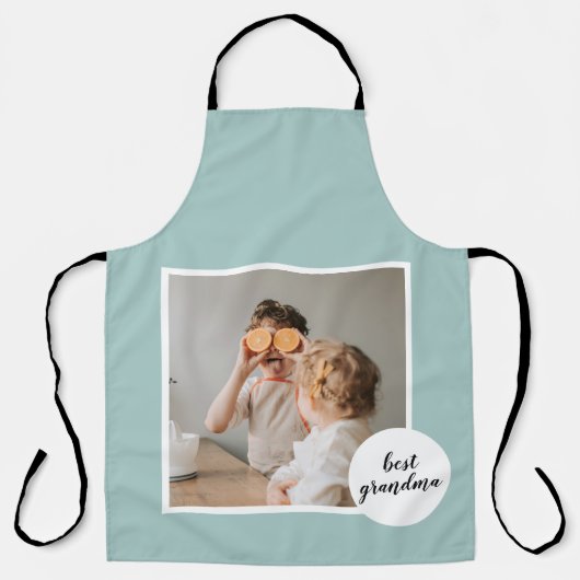 Moderne foto Mint Lovely Grandma Gift Schort (Voorkant)