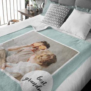 Moderne foto Mint Lovely Grandma Gift Sherpa Deken