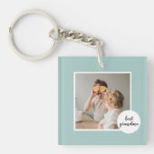 Moderne foto Mint Lovely Grandma Gift Sleutelhanger (voorkant)