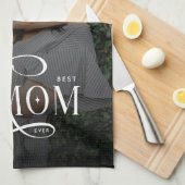 Moderne Foto Moederdag Cadeaus Beste Moeder Ooit Theedoek (Quarter Fold)