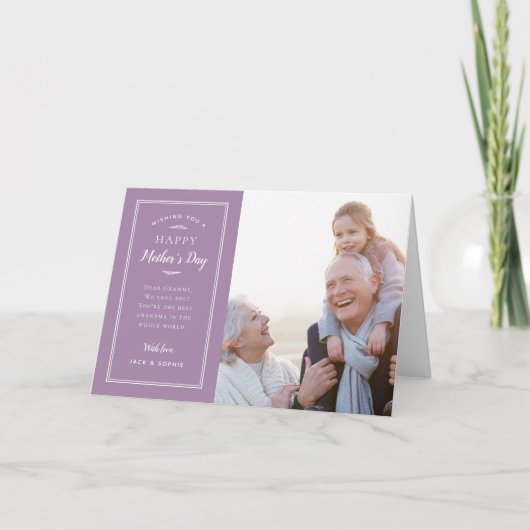 Moderne Foto Moederdag Kaart voor Grammy (Voorkant)