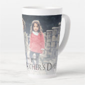Moderne foto Moederdag Latte Mok (Rechterhoek)