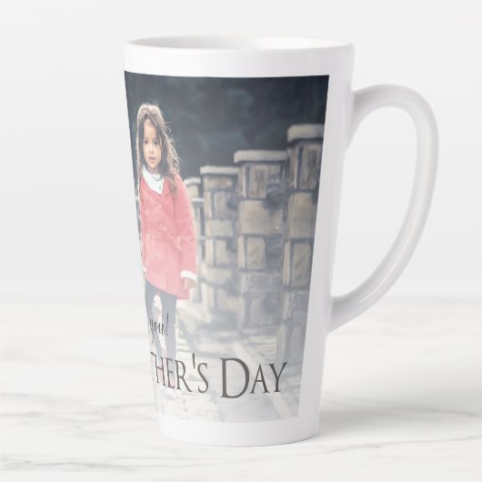 Moderne foto Moederdag Latte Mok (Rechts)