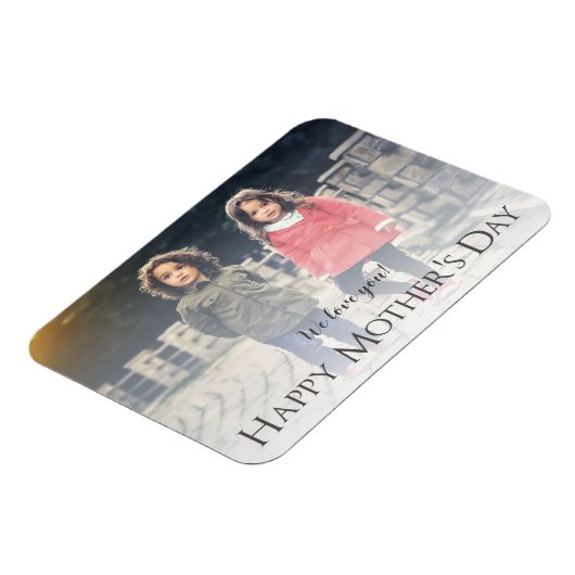 Moderne Foto Moederdag Magnet Magneet (Linkerzijde)