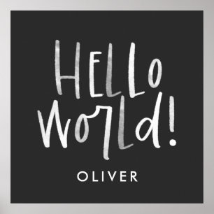 Moderne foto monogram familie zwart-wit poster