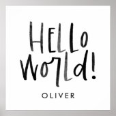 Moderne foto monogram familie zwart-wit poster (Voorkant)