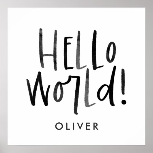 Moderne foto monogram familie zwart-wit poster (Voorkant)