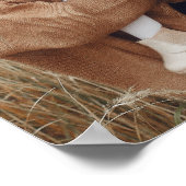 Moderne foto monogram familie zwart-wit poster (Hoek)