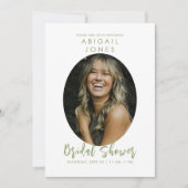 Moderne foto Moss Green Vrijgezellenfeest Kaart (Voorkant)