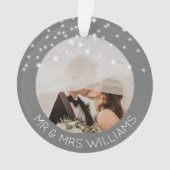 Moderne foto Mr. & Mrs. Kerstboom Ornament (voorkant)