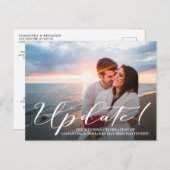 Moderne foto na bruiloft briefkaart (Voorkant / Achterkant)