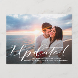 Moderne foto na bruiloft briefkaart