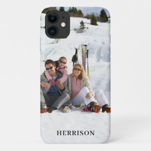 Moderne foto naam familie eenvoudig prachtig schat Case-Mate iPhone case