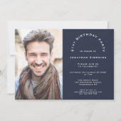 Moderne Foto Navy Male 21e verjaardag Kaart (Voorkant)