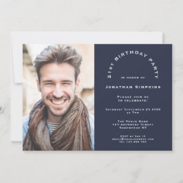 Moderne Foto Navy Male 21e verjaardag Kaart